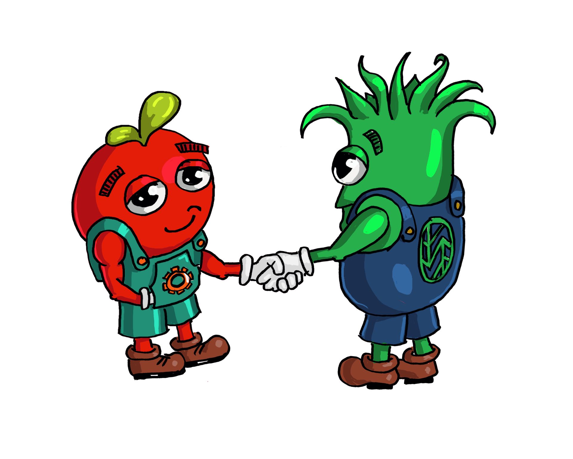 Cloutomate and wasabi shake hands.